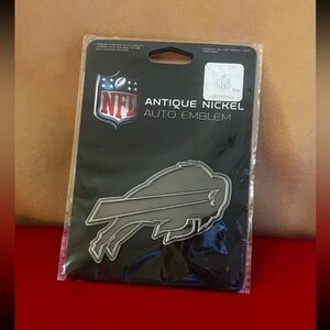 NFL Buffalo Bills Antique Nickel Auto Emblem